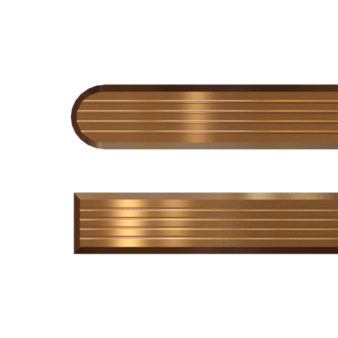 Bronze Groove Textured Tactile Strip BR2