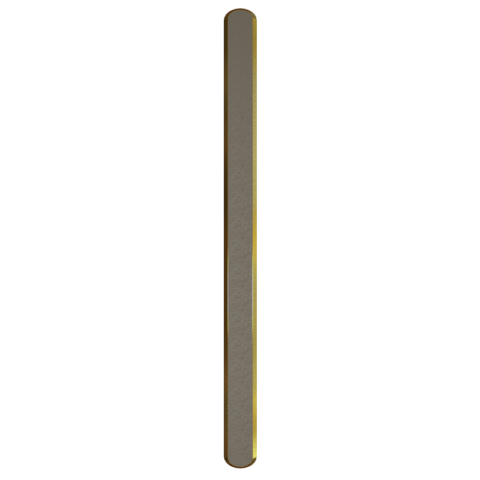 Brass Radiused Tactile Strip Black Insert